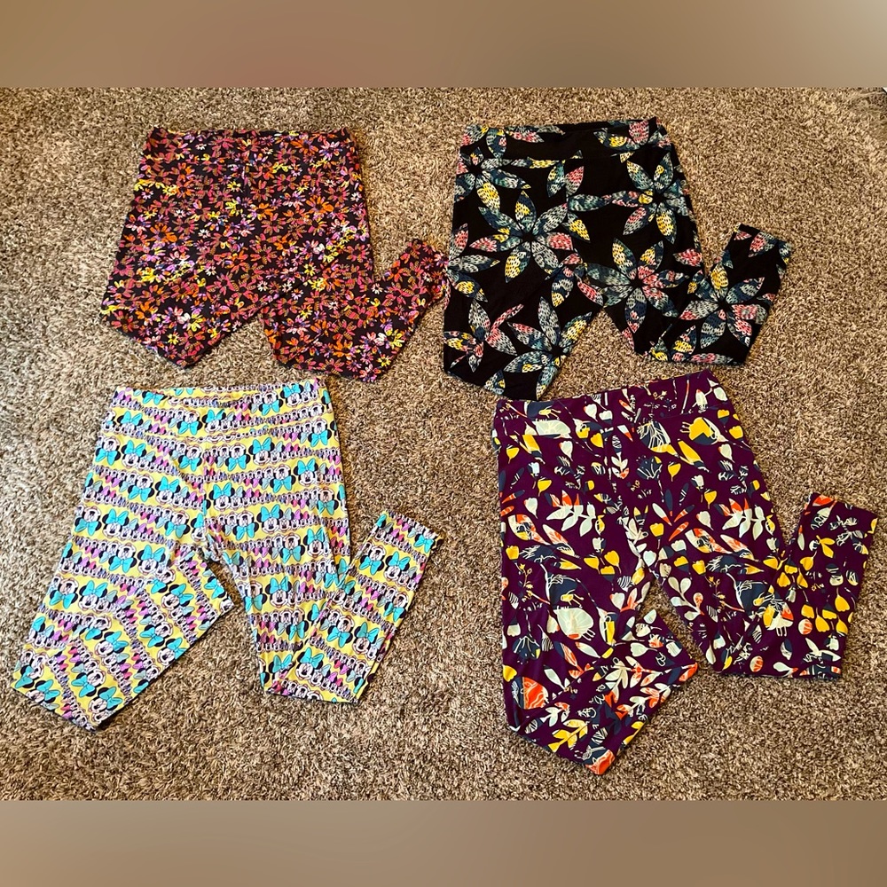 LuLaRoe Plus Size BUNDLE 4- Women’s Leggings Maternity Stretchy Pants Size: XXL